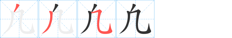 凢字的笔顺分布演示