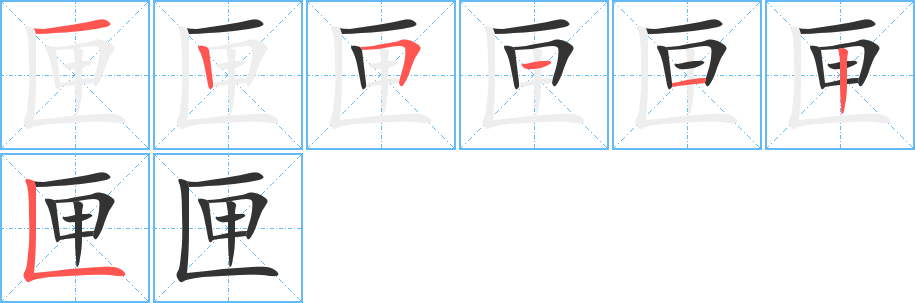 匣字的笔顺分布演示