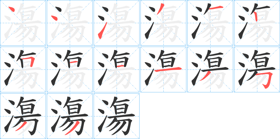 漡字的笔顺分布演示