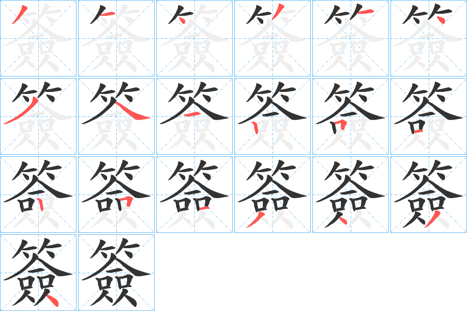 簽字的笔顺分布演示