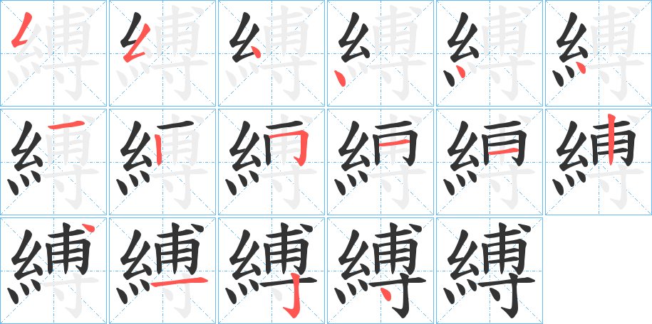 縛字的笔顺分布演示